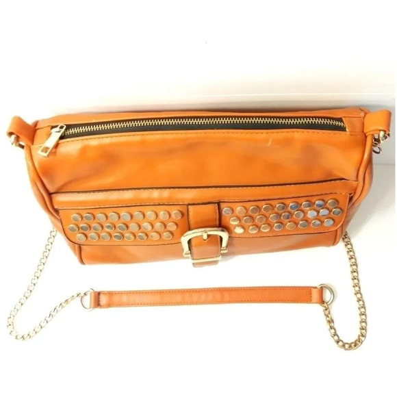 MMS DESIGN STUDIO STUDDED SHOULDER BAG - CARAMEL - Picture 5 of 8